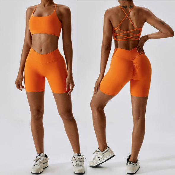 European-American V Waist Yoga Suit