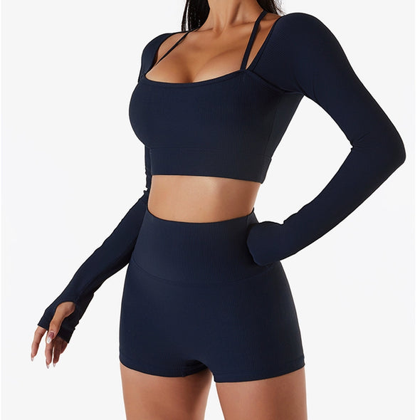 Skinny Long Sleeve Yoga Fitness Set