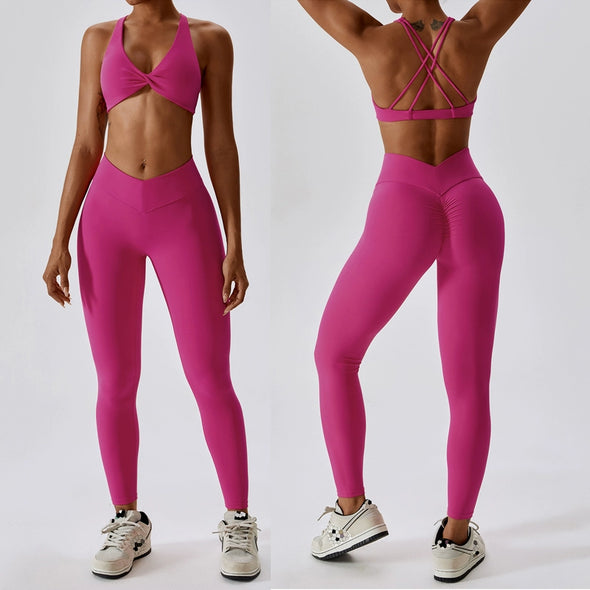 European-American V Waist Yoga Suit