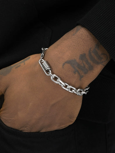 Titanium Groove Hiphop Bracelet