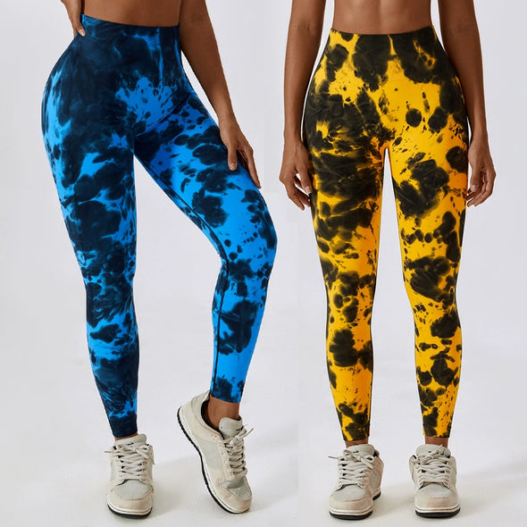 Fashion Tie Dye High Waist Yoga Pants