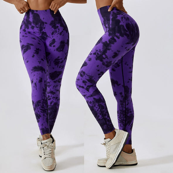 Fashion Tie Dye High Waist Yoga Pants