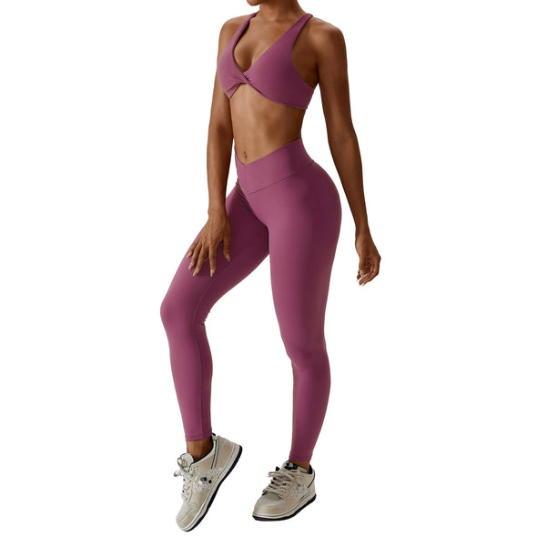 European-American V Waist Yoga Suit