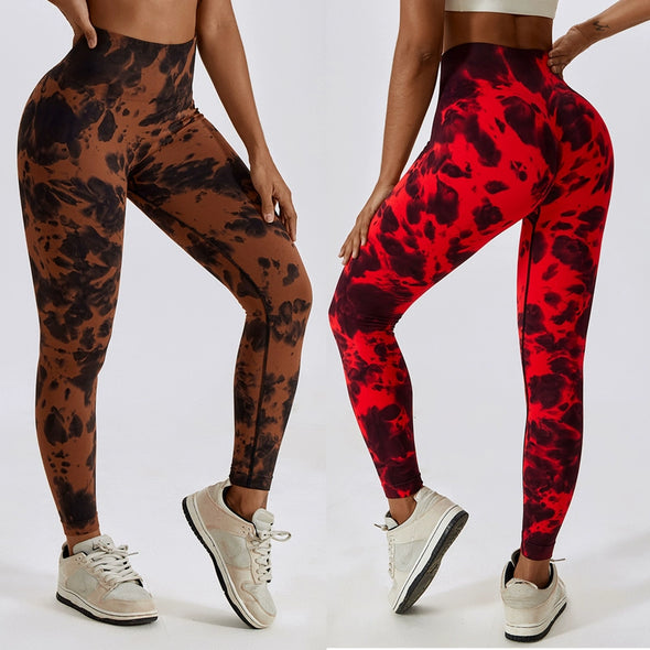 Fashion Tie Dye High Waist Yoga Pants