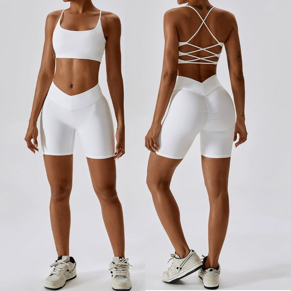 European-American V Waist Yoga Suit