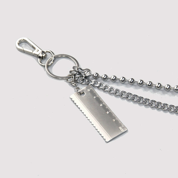 Retro Hip-Hop Vibes: Detachable Metal Pendant Pants Zipper