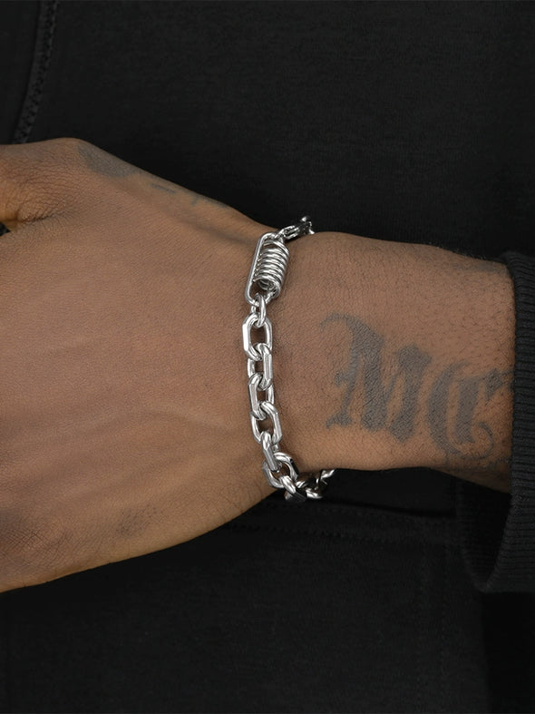 Titanium Groove Hiphop Bracelet