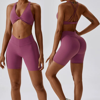 European-American V Waist Yoga Suit