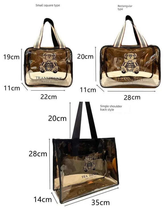 Tawny Square Transparent Bath Fashion Tote Bag