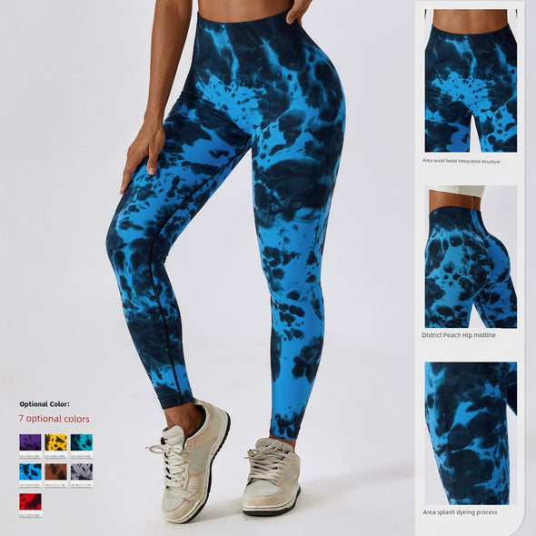 Fashion Tie Dye High Waist Yoga Pants